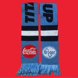 Lot of 2 NFL Tennessee Titans Knit Scarf Coke Kroger Promotion Blue Titan Up 60”